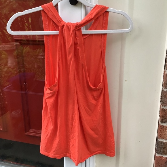 ANTHROPOLOGIE Twist Halter Tank Orange  Womans Pima cotton Size XSmall - Picture 8 of 10